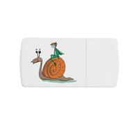Azeeda 'Travel By Snail' Pill Box with Tablet Splitter (PI00042711)