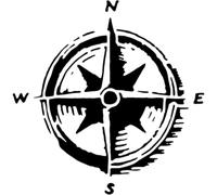 Azeeda 'Travel Compass' Reusable Stencil - Durable Decorative Template for Painting and Spraying on Walls, Tiles, Wood, Fabric & Craft Projects - L (A4) (WS00061997)