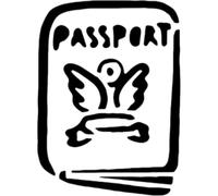 Azeeda 'Travel Passport' Reusable Stencil - Durable Decorative Template for Painting and Spraying on Walls, Tiles, Wood, Fabric & Craft Projects - S (A6) (WS00064932)