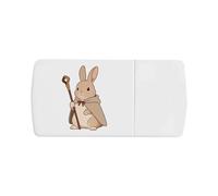 Azeeda 'Travelling Bunny' Pill Box with Tablet Splitter (PI00043732)