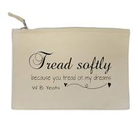 Azeeda 'Tread Softly Because You Tread On My Dreams' Canvas Clutch Bag/Accessory Case (CL00053042)