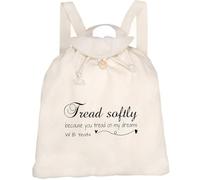 Azeeda 'Tread Softly' Canvas Rucksack/Backpack (RK00047775)