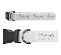 Azeeda 'Tread Softly' Dog Collar - White, L (PR00082292)