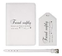 Azeeda 'Tread Softly' Passport Travel Set - White (PA00043666)
