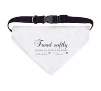 Azeeda 'Tread Softly' Pet Bandana - White, L (PD00082342)