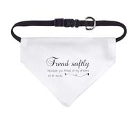 Azeeda 'Tread Softly' Pet Bandana - White, S (PD00082341)