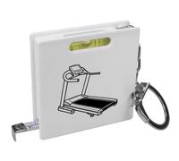 Azeeda 'Treadmill Exercise' Keyring Tape Measure/Spirit Level Tool (KM00035404)