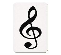 Azeeda 'Treble Clef' Rectangular Fridge Magnet - Decorative Refrigerator & Whiteboard Magnet for Home, Kitchen or Office - 70mm x 49mm (FM00056882)
