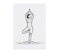 Azeeda 'Tree Yoga Pose' Temporary Tattoo - A6 (TO00099599)