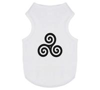 Azeeda 'Triskelion Celtic Triple Spiral Symbol Design' Pet Dog/Cat T-Shirt, XS (PT00168672)