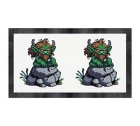 Azeeda 'Troll on Rock' Pet Feeding Mat (PM00038244)