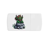 Azeeda 'Troll on Rock' Pill Box with Tablet Splitter (PI00043360)