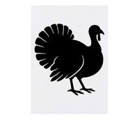 Azeeda 'Turkey Silhouette' Temporary Tattoo - Water Resistant, Skin-Safe, Non-Toxic Transfer (TO00092343)