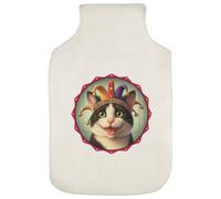 Azeeda 'Tuxedo Cat Court Jester' Hot Water Bottle Cover (HW00046296)