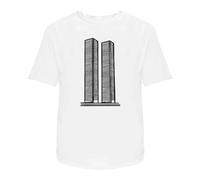 Azeeda 'Twin Towers' Unisex T-Shirt - 100% Cotton, White, S (TA00043921)