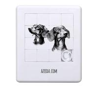 Azeeda 'Two Dachshund Dogs Portrait' Sliding Puzzle (PZ00040576)