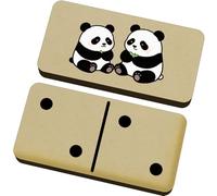 Azeeda 'Two Eating Pandas' Domino Set & Box (DM00055256)