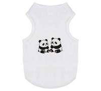 Azeeda 'Two Eating Pandas' Pet Dog/Cat T-Shirt, S (PT00179325)