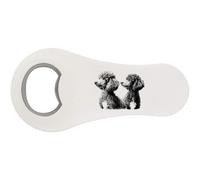 Azeeda 'Two French Poodle Dogs Portrait' Bottle Opener Fridge Magnet (BO00098907)
