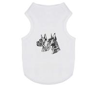 Azeeda 'Two Great Dane Dogs Portrait' Pet Dog/Cat T-Shirt, M (PT00170322)