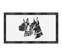 Azeeda 'Two Great Dane Dogs Portrait' Pet Feeding Mat (PM00033870)