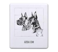 Azeeda 'Two Great Dane Dogs Portrait' Sliding Puzzle (PZ00040573)