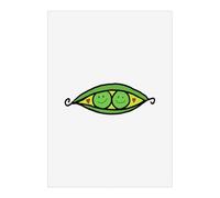 Azeeda 'Two Happy Peas in a Pod' Wall Art Poster Print - Unframed Artwork for Home Decor - A3 Portrait (PP00287580)