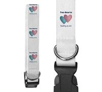 Azeeda 'Two Hearts Beating As One' Dog Collar - White, L (PR00087158)
