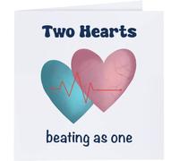 Azeeda 'Two Hearts Beating As One' Greeting Card (GC00098641)