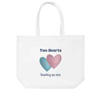 Azeeda 'Two Hearts Beating As One' Tote Shopping Bag (BG00094072)