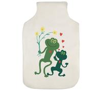 Azeeda 'Two in Love Frogs' Hot Water Bottle Cover (HW00044355)