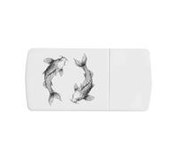 Azeeda 'Two Koi Fish' Pill Box with Splitter (PI00046134)