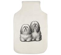 Azeeda 'Two Lhasa Apso Dogs' Hot Water Bottle Cover (HW00045689)