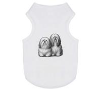 Azeeda 'Two Lhasa Apso Dogs' Pet Dog/Cat T-Shirt, M (PT00171062)