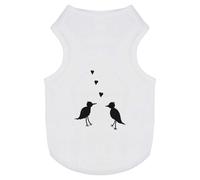 Azeeda 'Two Little Love Birds' Pet Dog/Cat T-Shirt, L (PT00147867)