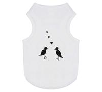Azeeda 'Two Little Love Birds' Pet Dog/Cat T-Shirt, XS (PT00147864)