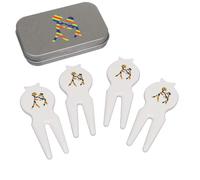 Azeeda 'Two Stick People' Golf Divot Tool Set (GO00101031)