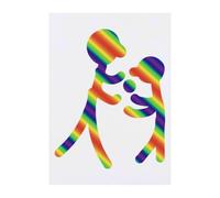 Azeeda 'Two Stick People' Temporary Tattoo - A6 (TO00107957)