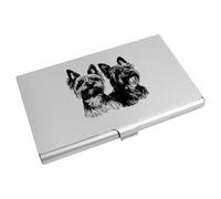 Azeeda 'Two Yorkshire Terriers Portrait' Business Card Holder/Credit Card Wallet (CH00046491)