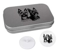 Azeeda 'Two Yorkshire Terriers Portrait' Golf Markers Gift Set (GO00081730)