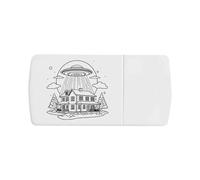 Azeeda 'UFO Beaming up a House' Pill Box with Tablet Splitter (PI00040870)