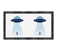 Azeeda 'UFO Beaming up a Person' Pet Feeding Mat (PM00035753)