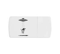 Azeeda 'UFO & Cow' Pill Box with Splitter (PI00046534)