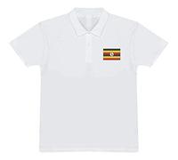 Azeeda 'Uganda Flag' Adult Polo Shirt/T-Shirt (XXL, White) (PL00152933)