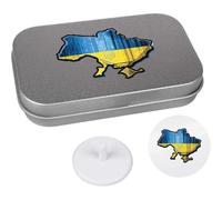 Azeeda 'Ukraine National Flag Map' Golf Markers Gift Set (GO00076540)
