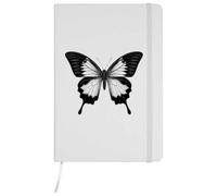 Azeeda 'Ulysses Butterfly' Ruled Notebook - White, A5 (NB00103263) | Hardcover Lined Journal for School, Work, Writing, Notes and Gifts