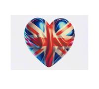 Azeeda 'Union Jack Balloon Heart' Temporary Tattoo - Water Resistant, Skin-Safe, Non-Toxic Transfer (TO00087463)