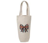 Azeeda 'Union Jack Bow' Cotton Wine Bottle Gift/Travel Bag (BL00044505)