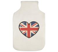Azeeda 'Union Jack Heart' Hot Water Bottle Cover (HW00045751)