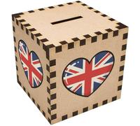 Azeeda 'Union Jack Heart' Money Box/Piggy Bank (MB00118526)